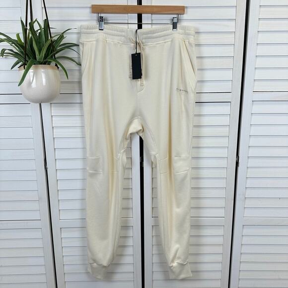 New XL‎ Twenty Montreal Cream Sunnyside Reverse Loop Terry Sweatpant Jogger Pant - Picture 1 of 13